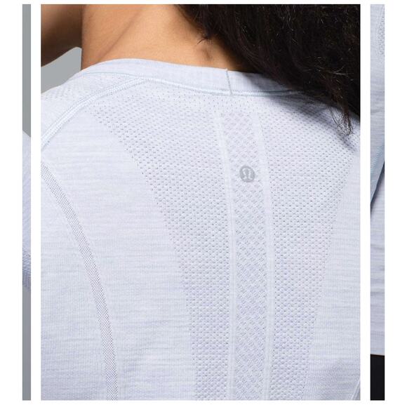 Lululemon Swiftly Tech Long Sleeve Crew in Heathered Silver Fox sz 4 - Picture 6 of 14